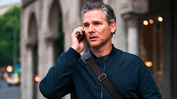 Male character making a phone call in "A Sacrifice".